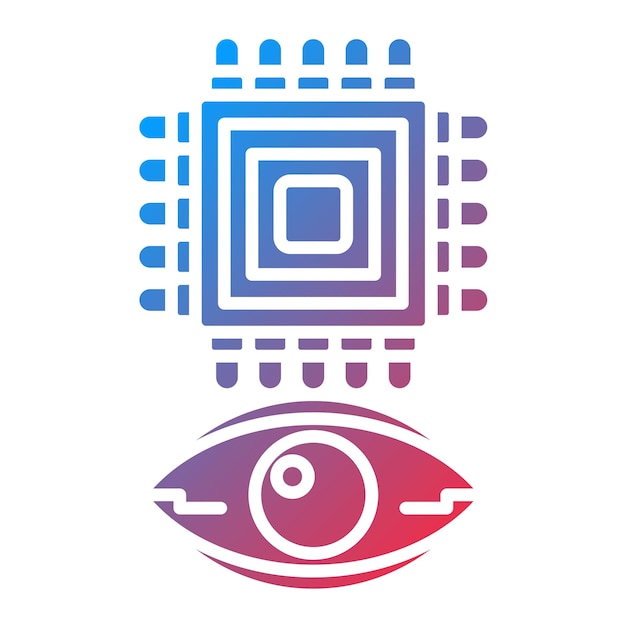 Imagen vectorial de icono de aumento de ojos Se puede usar para el futuro