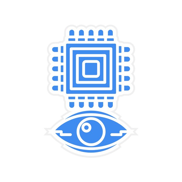 Imagen vectorial de icono de aumento de ojos Se puede usar para el futuro