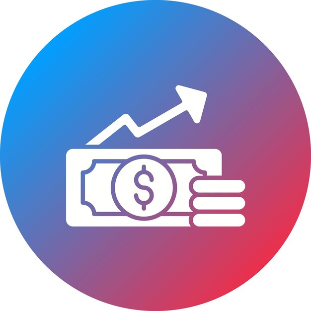 Imagen vectorial del icono de aumento de salario Se puede utilizar para Recursos Humanos