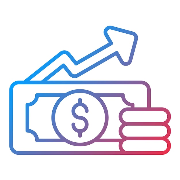 Imagen vectorial del icono de aumento de salario Se puede utilizar para Recursos Humanos