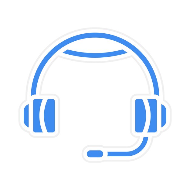 Imagen vectorial del icono de los auriculares de juegos Se puede usar para el comercio electrónico de juegos