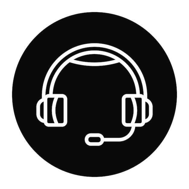 Imagen vectorial del icono de los auriculares de juegos Se puede usar para el comercio electrónico de juegos