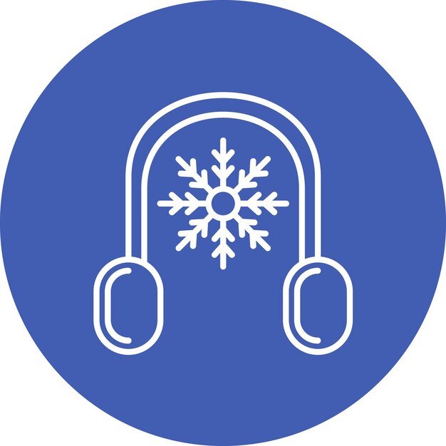 La imagen vectorial del icono de los auriculares se puede usar para el invierno