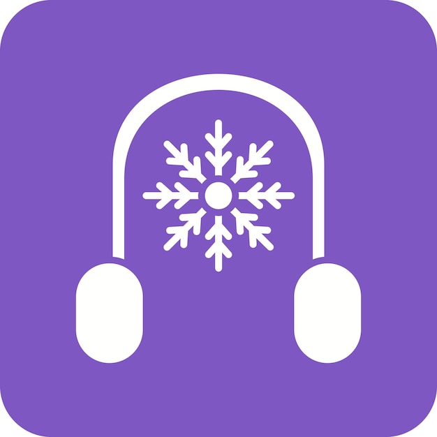 La imagen vectorial del icono de los auriculares se puede usar para el invierno