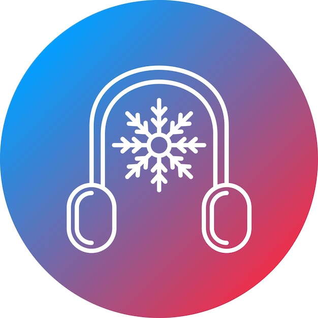 La imagen vectorial del icono de los auriculares se puede usar para el invierno