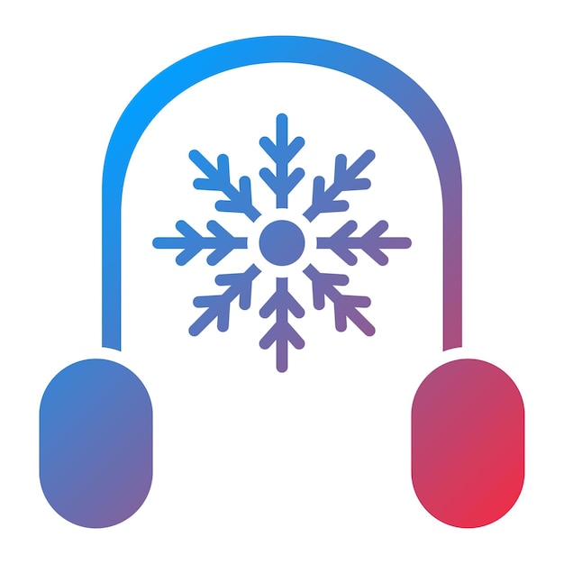 La imagen vectorial del icono de los auriculares se puede usar para el invierno