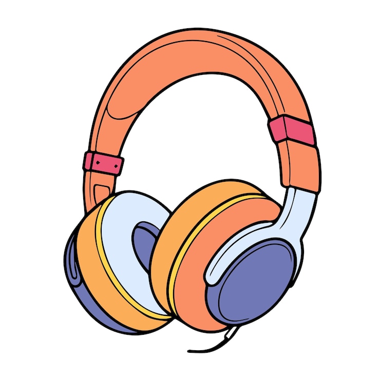 Vector la imagen vectorial del icono de los auriculares se puede usar para los nerds