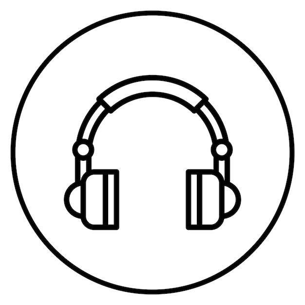 Imagen vectorial del icono de los auriculares Se puede usar para Rock and Roll