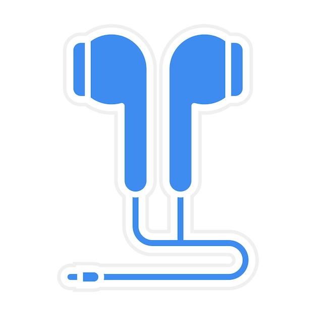 Imagen vectorial del icono de los auriculares Se puede utilizar para computadoras y hardware