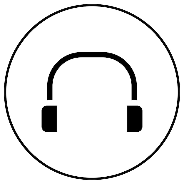 Imagen vectorial del icono de los auriculares Se puede utilizar para la interfaz de usuario