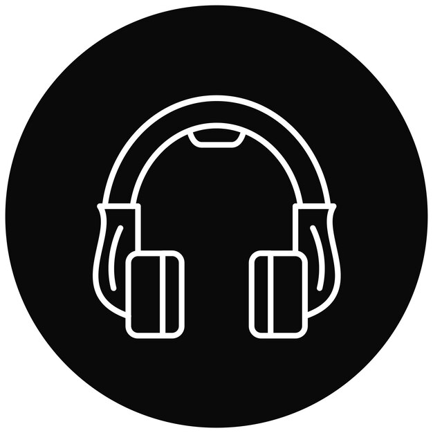 Imagen vectorial del icono de los auriculares Se puede utilizar para la realidad virtual