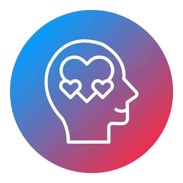 Imagen vectorial de icono de auto-aceptación Se puede usar para rasgos de personalidad