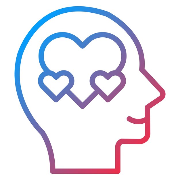 Imagen vectorial de icono de auto-aceptación Se puede usar para rasgos de personalidad