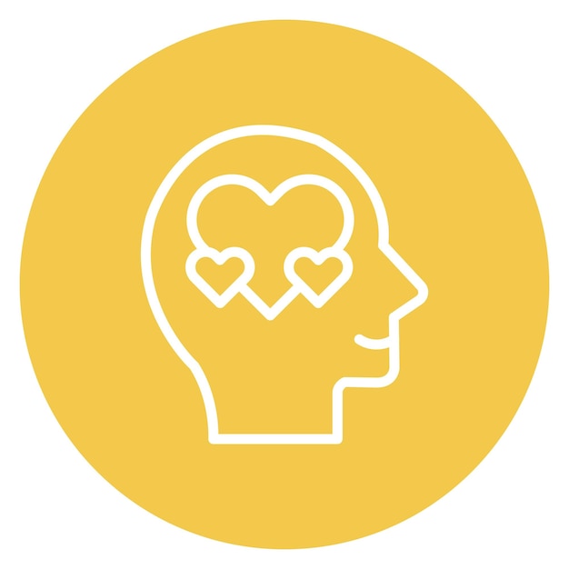 Imagen vectorial de icono de auto-aceptación Se puede usar para rasgos de personalidad