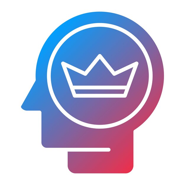 Imagen vectorial de icono de auto-importancia Se puede usar para el desorden