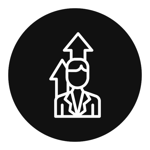 Imagen vectorial de icono de auto-mejoramiento Se puede usar para el crecimiento personal