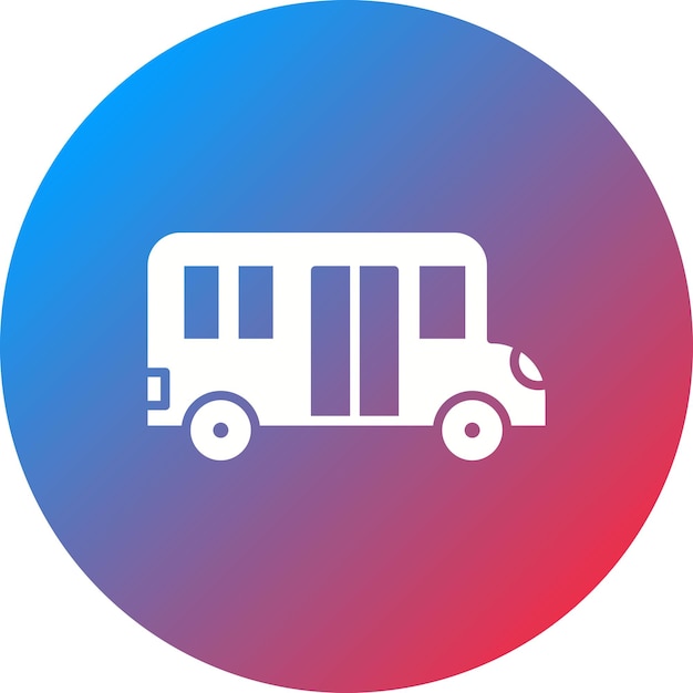 Imagen vectorial del icono del autobús escolar Se puede utilizar para los elementos de la ciudad
