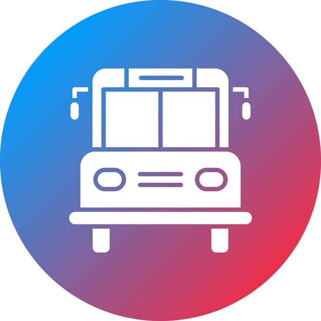Imagen vectorial del icono del autobús de la escuela Se puede utilizar para el jardín de infantes