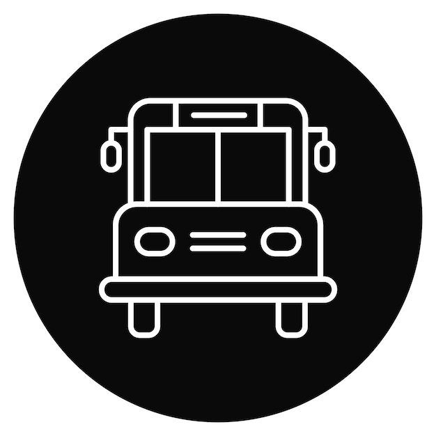 Imagen vectorial del icono del autobús de la escuela Se puede utilizar para el jardín de infantes