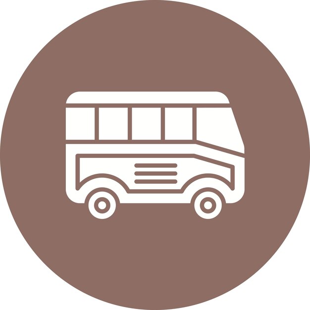 Imagen vectorial del icono del autobús Se puede utilizar para la agencia de viajes