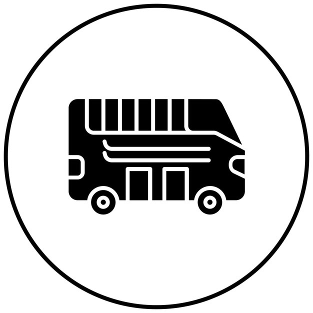 Imagen vectorial del icono del autobús Puede utilizarse para viajes