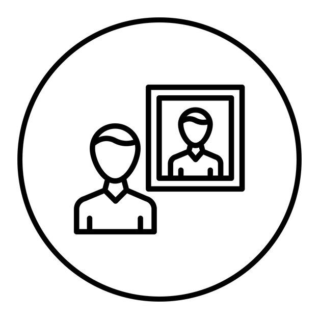 Imagen vectorial de icono de autoconciencia Se puede usar para el liderazgo