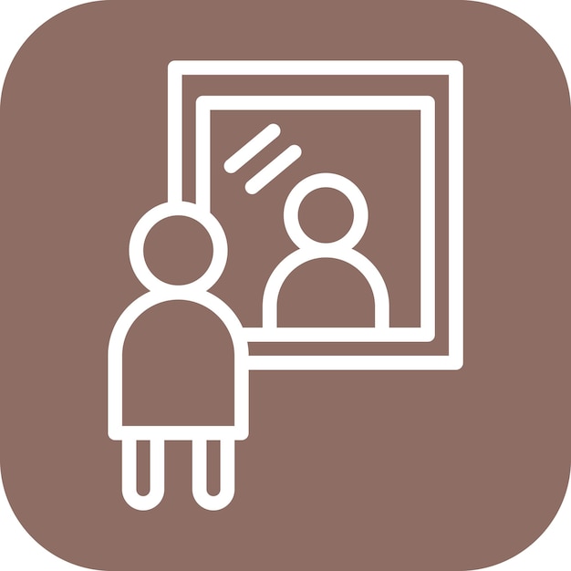 Imagen vectorial de icono de autoconciencia Se puede usar para rasgos de personalidad
