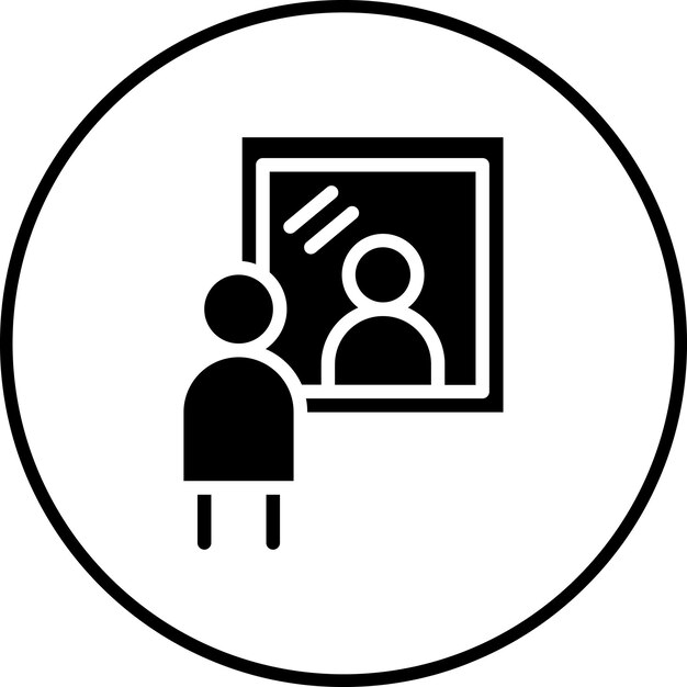Imagen vectorial de icono de autoconciencia Se puede usar para rasgos de personalidad