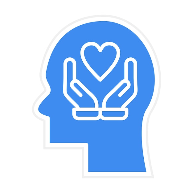 Imagen vectorial de icono de autocuidado Se puede utilizar para la salud mental