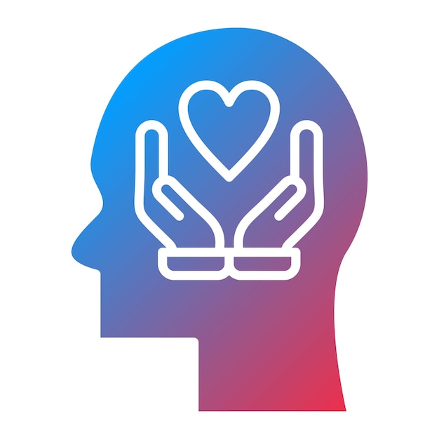 Imagen vectorial de icono de autocuidado Se puede utilizar para la salud mental