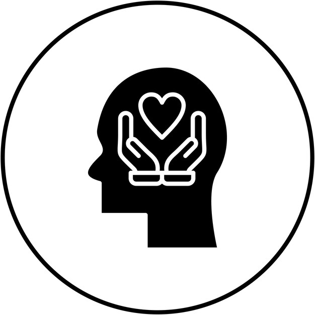 Imagen vectorial de icono de autocuidado Se puede utilizar para la salud mental
