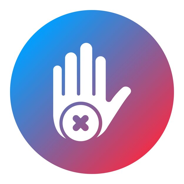 Imagen vectorial del icono de autoexclusión Se puede usar para Casino