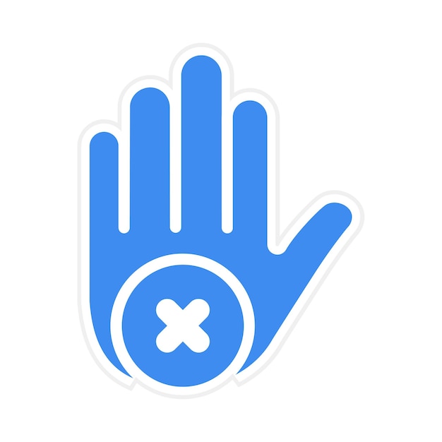 Imagen vectorial del icono de autoexclusión Se puede usar para Casino