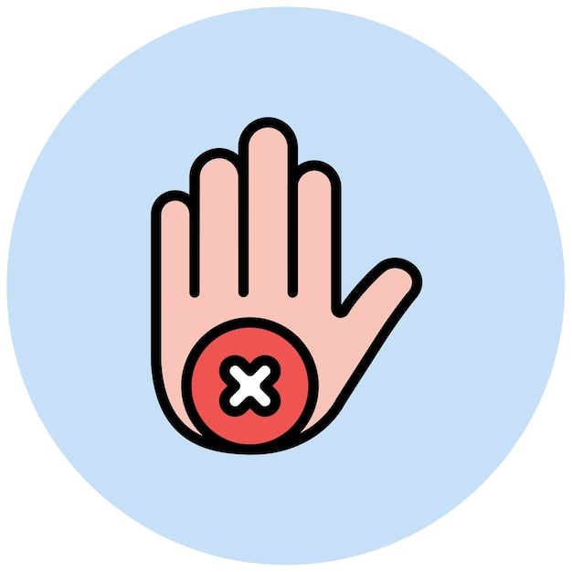 Imagen vectorial del icono de autoexclusión Se puede usar para Casino