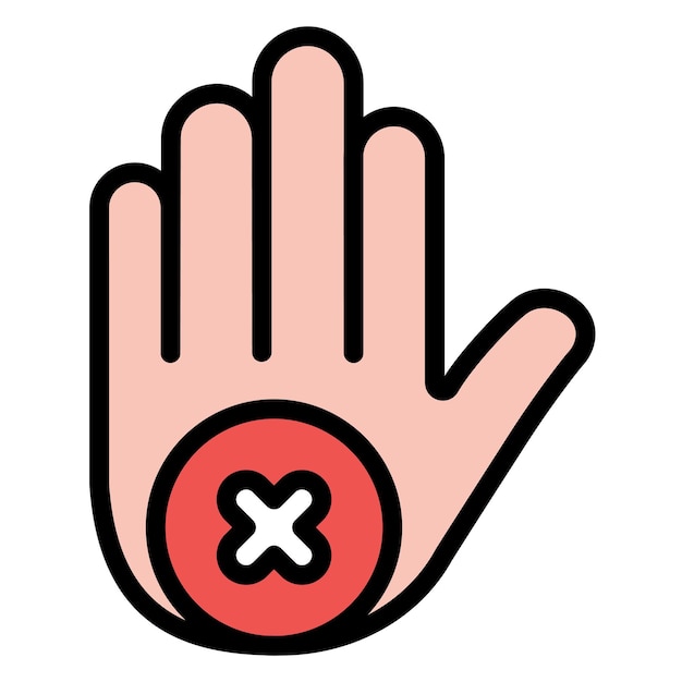 Imagen vectorial del icono de autoexclusión Se puede usar para Casino