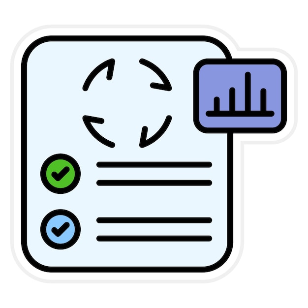 Imagen vectorial del icono de automatización del flujo de trabajo Se puede utilizar para la gestión de proyectos