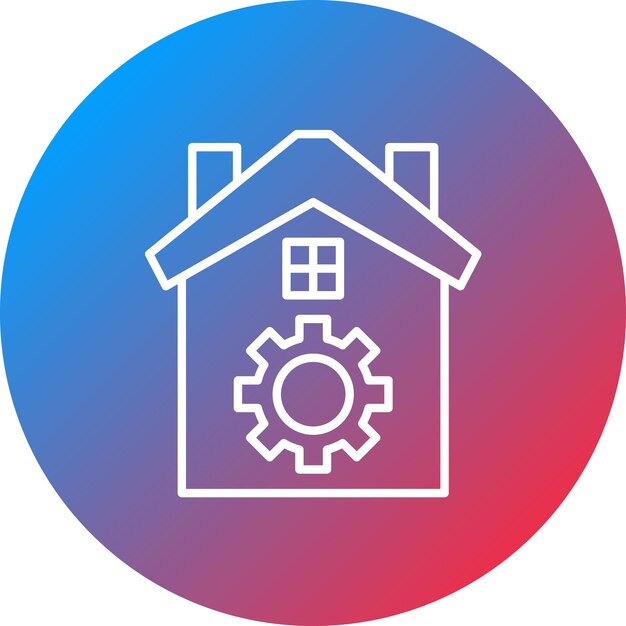 Imagen vectorial del icono de automatización del hogar Se puede utilizar para el hogar inteligente