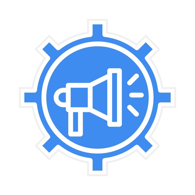 Imagen vectorial de icono de automatización de marketing Se puede usar para Cyberpunk