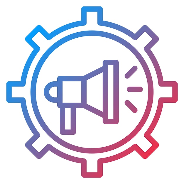 Imagen vectorial de icono de automatización de marketing Se puede usar para Cyberpunk