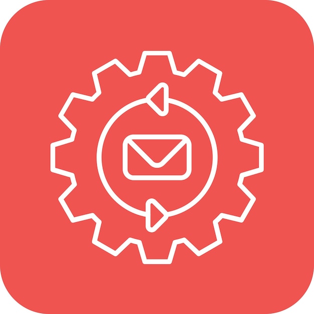 Imagen vectorial de icono de automatización de marketing Se puede utilizar para el marketing digital