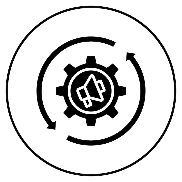Imagen vectorial de icono de automatización de marketing Se puede utilizar para la tecnología de marketing