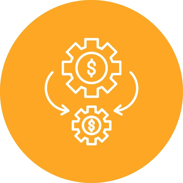 Imagen vectorial de icono de automatización de procesos de negocio Se puede utilizar para sin código