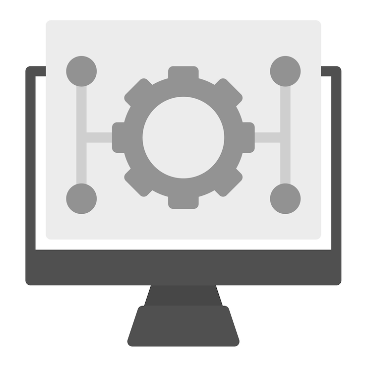 Vector imagen vectorial de icono de automatización programable se puede usar para cyberpunk