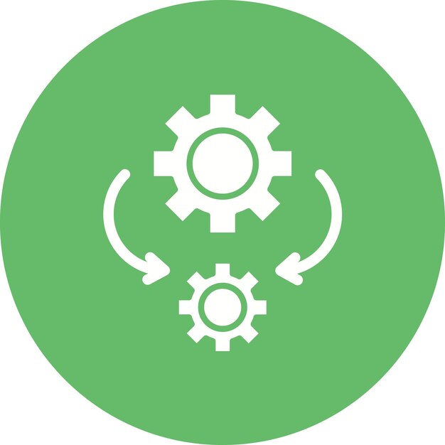 Imagen vectorial de icono de automatización Se puede utilizar para sin código