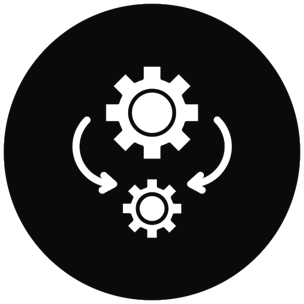 Imagen vectorial de icono de automatización Se puede utilizar para sin código