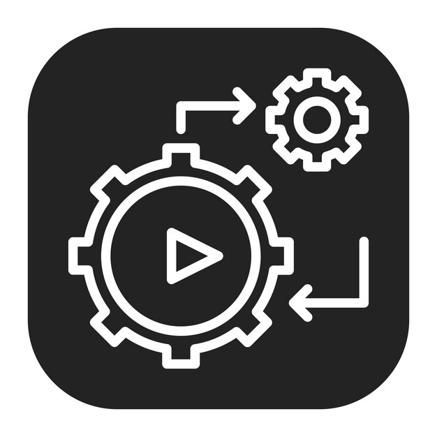 Imagen vectorial de icono de automatización Se puede utilizar para la Disrupción Digital
