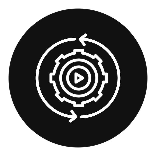 Imagen vectorial de icono de automatización Se puede utilizar para la producción en masa