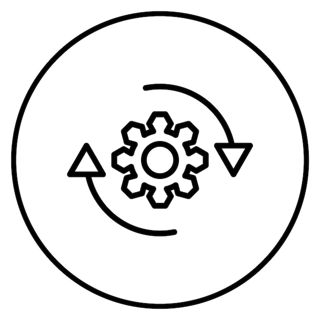 Imagen vectorial de icono de automatización Se puede utilizar para pruebas de software