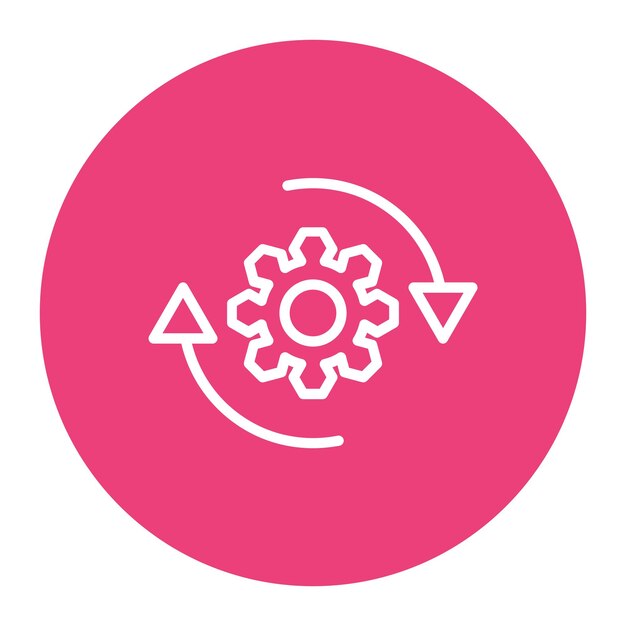 Imagen vectorial de icono de automatización Se puede utilizar para pruebas de software