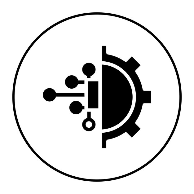 Imagen vectorial de icono de automatización Puede utilizarse para la industria